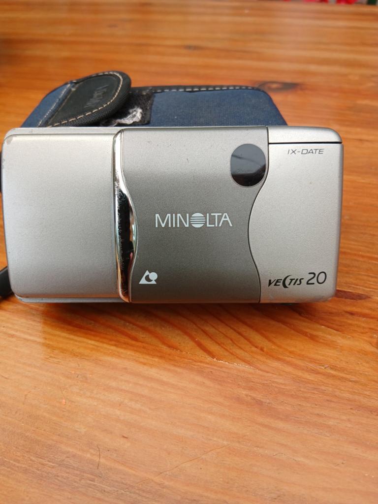 Minolta Vectis 20 APS camera met tasje, Audio, Tv en Foto, Fotocamera's Analoog, Ophalen of Verzenden, Gebruikt, Compact, Minolta