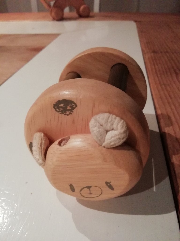 Houten rammelaar, Ophalen of Verzenden, Zo goed als nieuw, Rammelaar, Met geluid