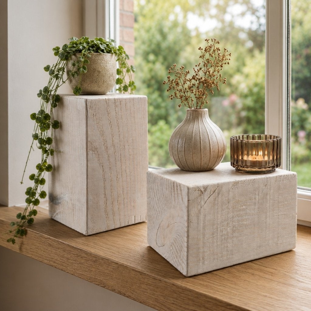 Decoratieve houten blokken - set mini zuiltjes Douglas #D19S, Houtatelier M.Y., Info@myhoutatelier.nl, Nieuw, Ophalen of Verzenden