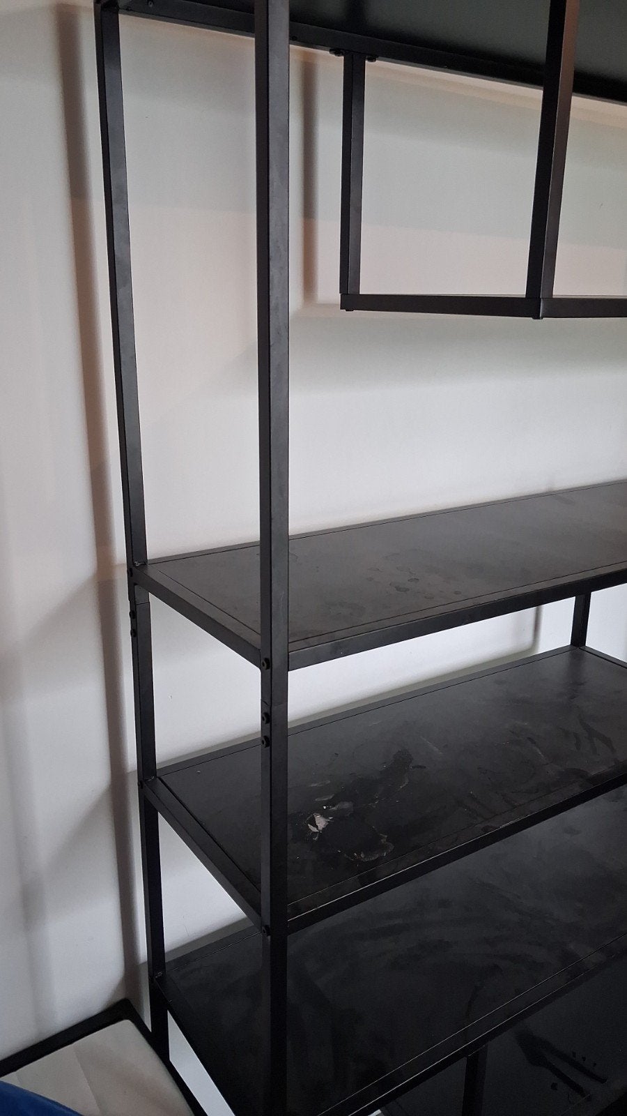 Metalen stellingkast, industriële look - Zwart, Ophalen of Verzenden, Zo goed als nieuw