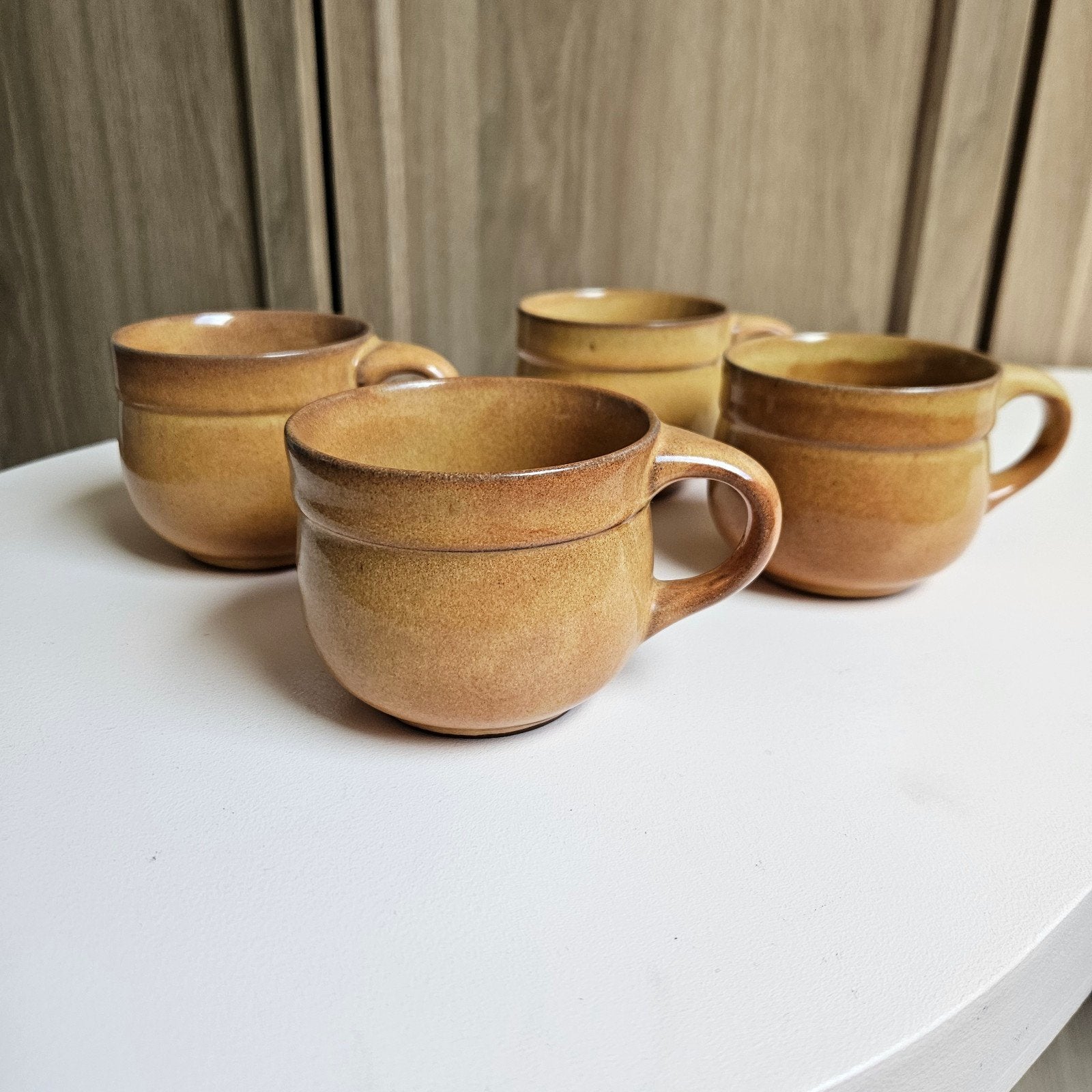4x Vintage Ceracron Melitta Friesland kopjes, Ophalen of Verzenden, Zo goed als nieuw, Keramiek, Kop(pen) en/of Schotel(s)