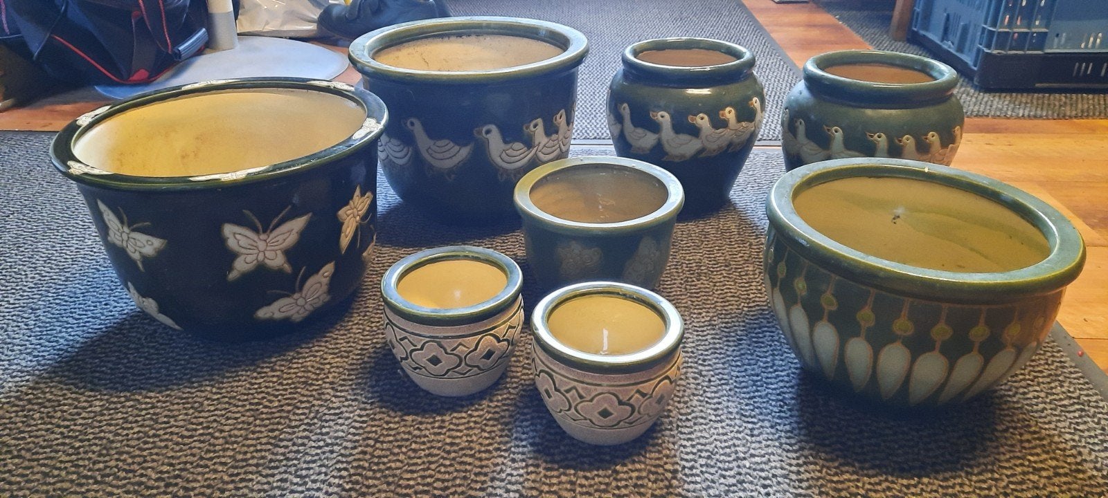 Diverse bloempotten en plantenbakken - Keramiek, Ophalen, Rond, Steen, Minder dan 30 cm