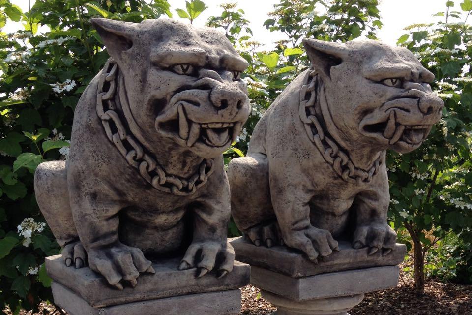 ‼️Bulldog 65kg Gargoyle Bullterriër OEB Hellehond Gargoyles, Tuin en Terras, Tuinbeelden, Ophalen of Verzenden, Nieuw, Beton, Dierenbeeld