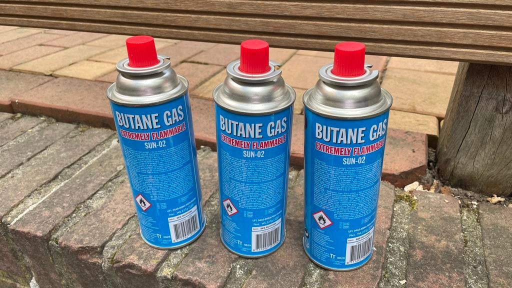 Te koop 3 bussen voor Campinggaz kookstel!, Ophalen, Nieuw