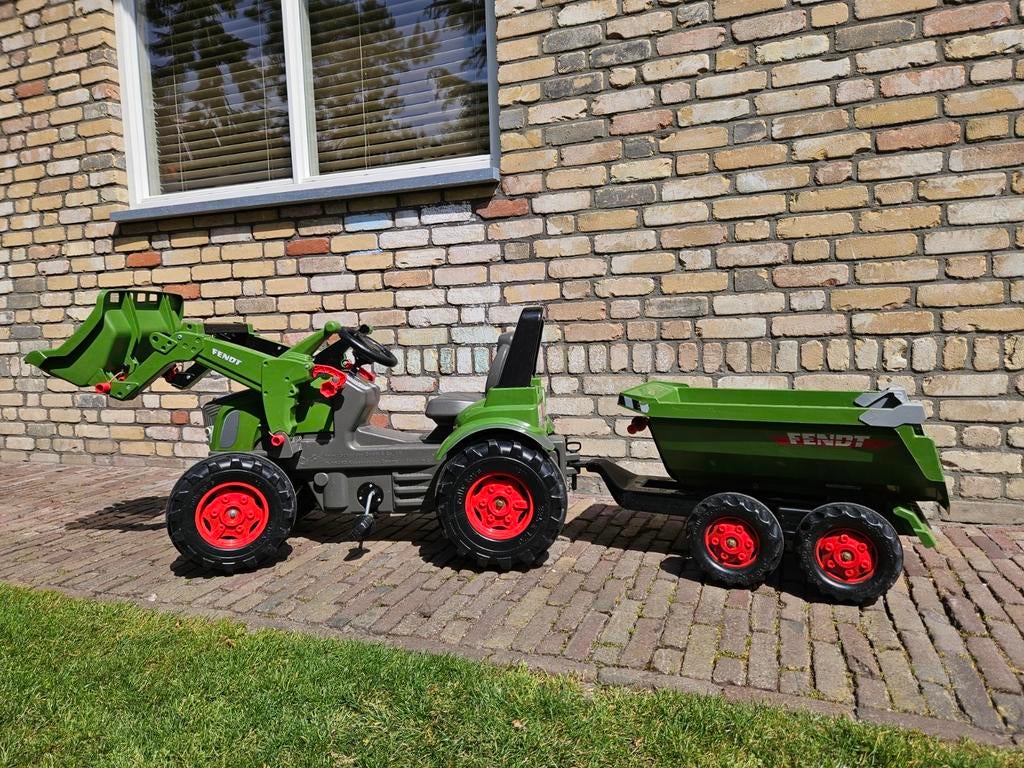 Fendt Traptractor met voorlader en aanhanger, Kinderen en Baby's, Ophalen of Verzenden, Zo goed als nieuw