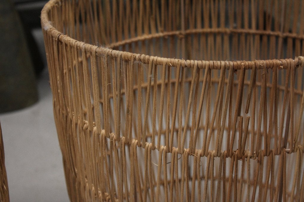 Set van 2 ronde rotan manden opbergmand Light & Living riet, Gebruikt, Mand, Rond, Ophalen of Verzenden