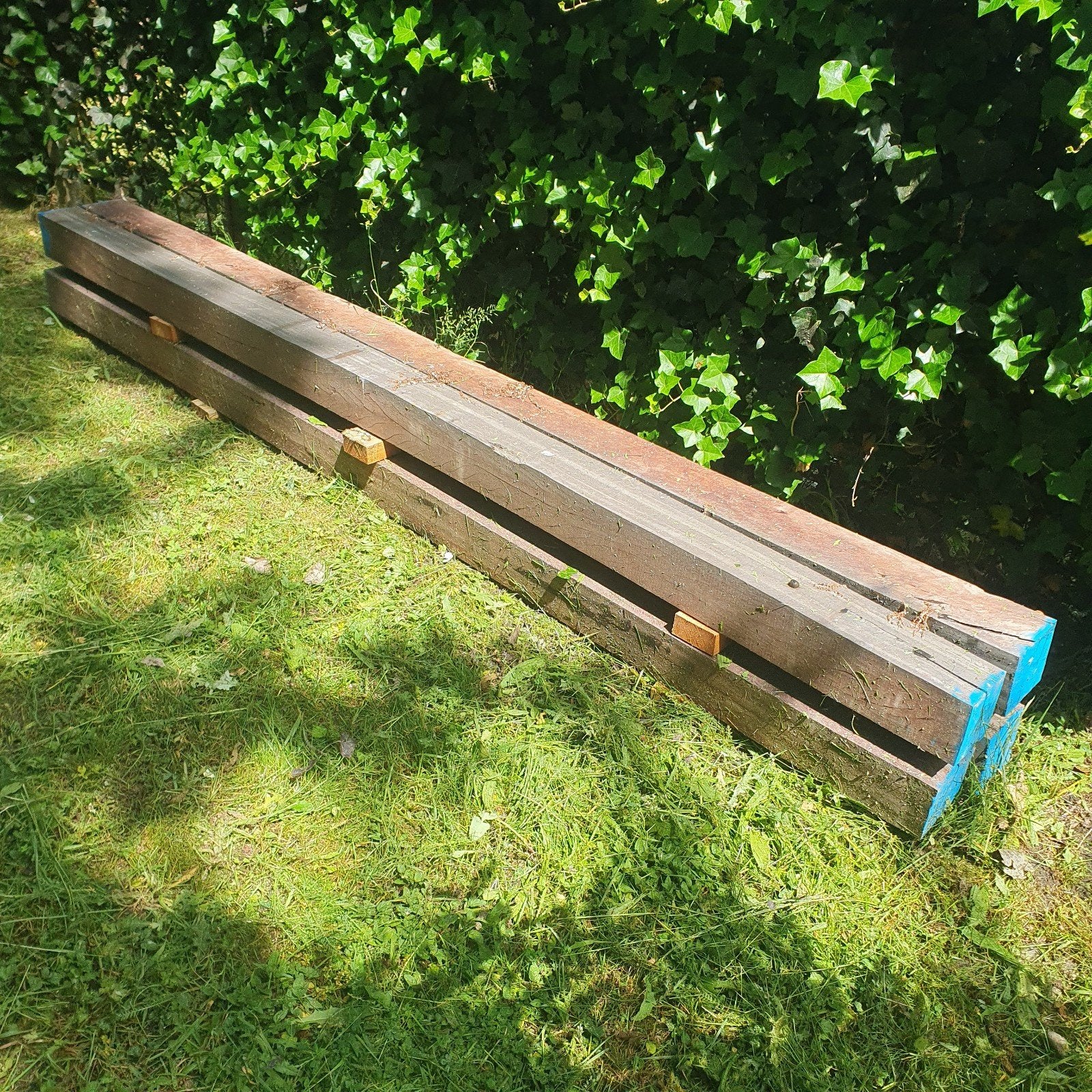 4x Hardhouten palen 13x13x300cm, Tuin en Terras, Ophalen, 250 cm of meer, Palen