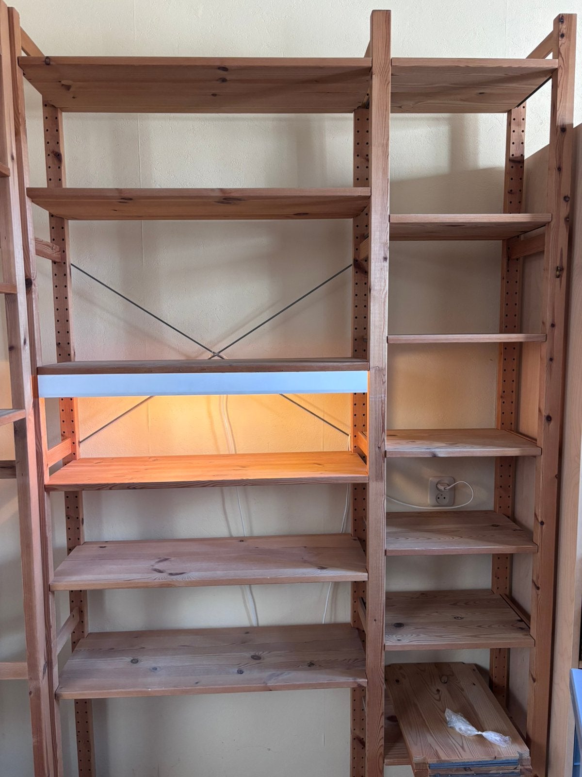 IKEA Billy hoekkast (opbergwand) – incl. verlichting, Ophalen, Zo goed als nieuw