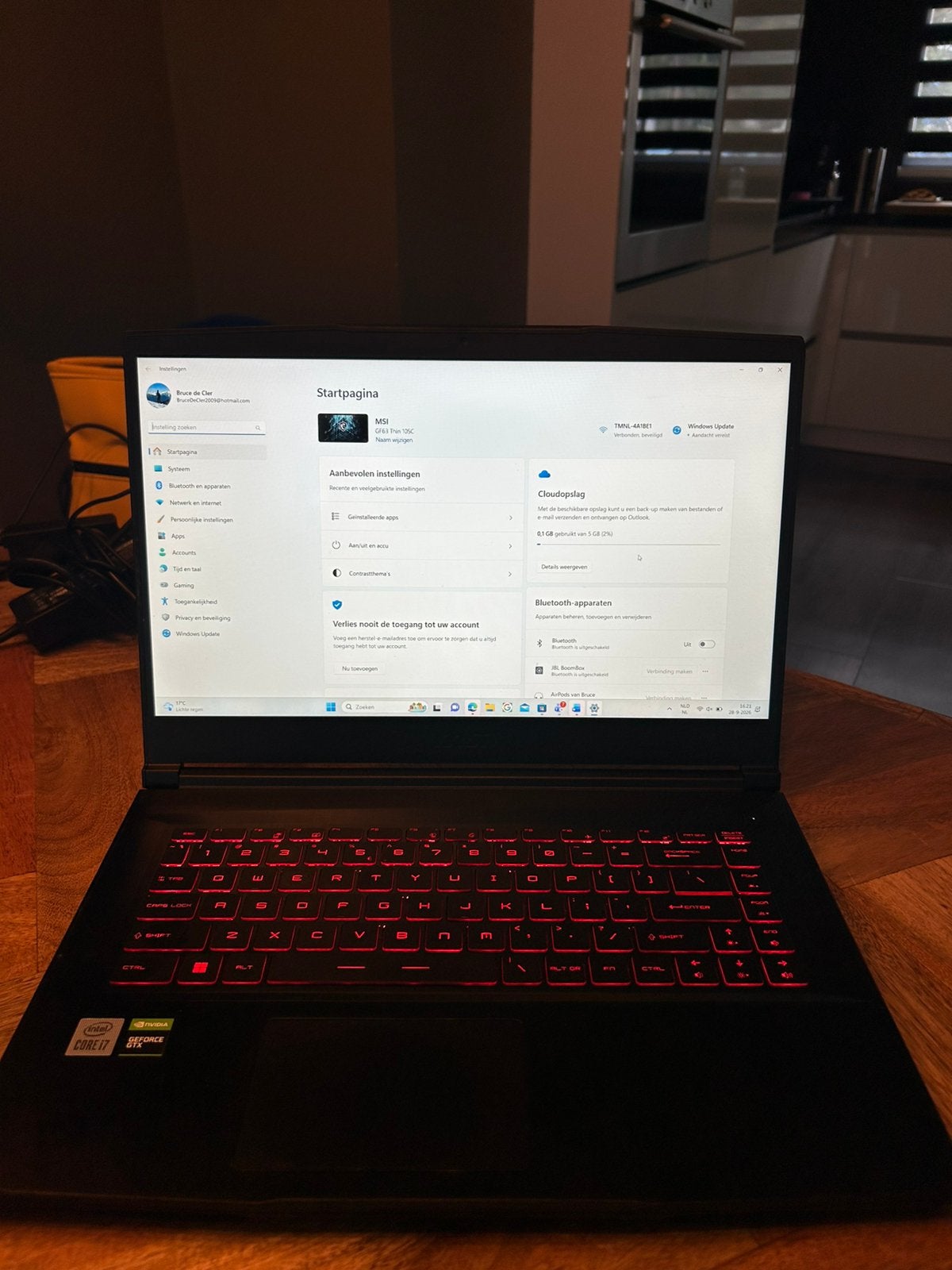 Gf63 thin 10sc, Ophalen of Verzenden, Zo goed als nieuw, 16 inch, 4 Ghz of meer