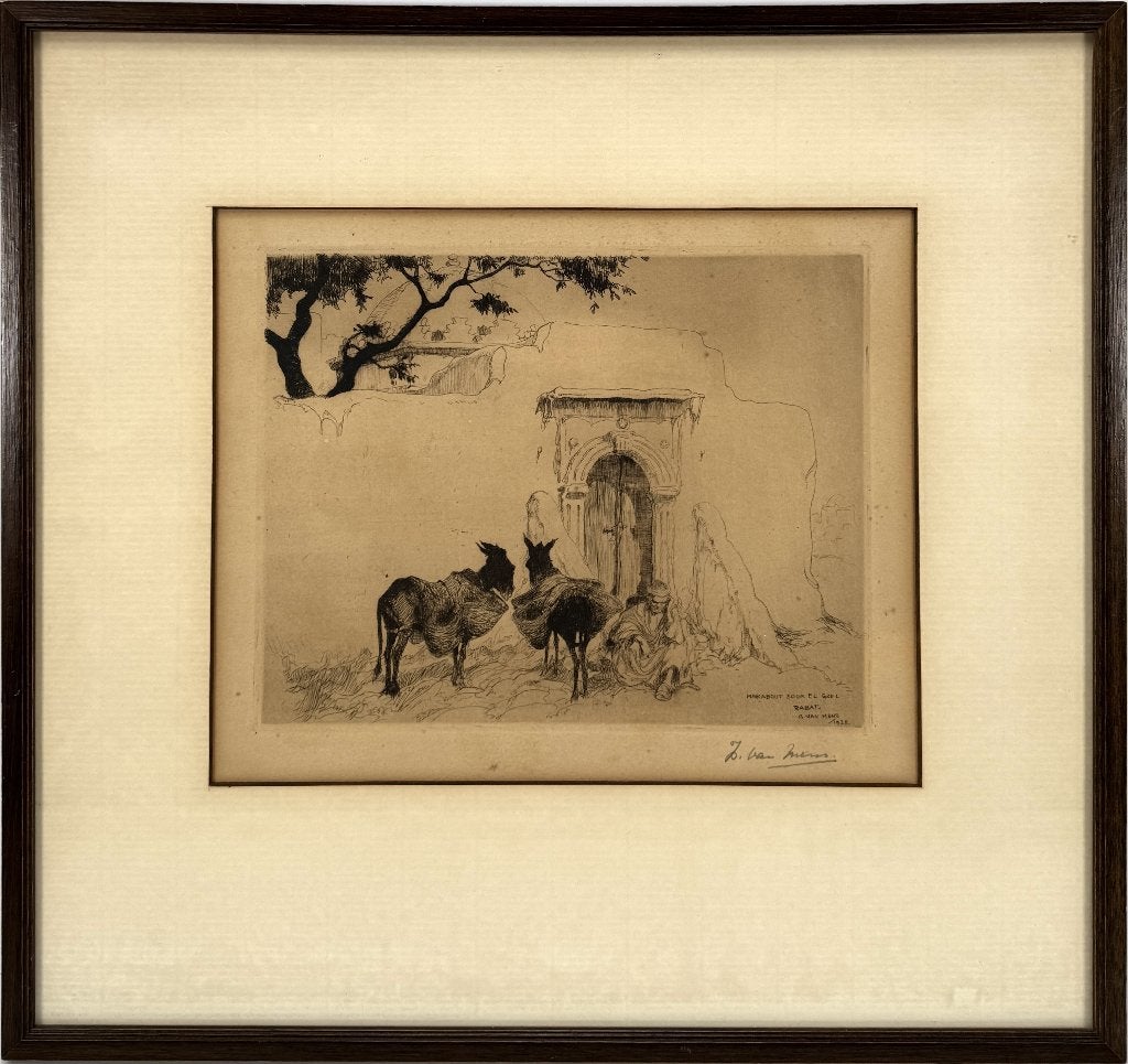 1289. Ets, Isidorus van Mens – "Marabout Souk el Gzel", 1928, Ophalen