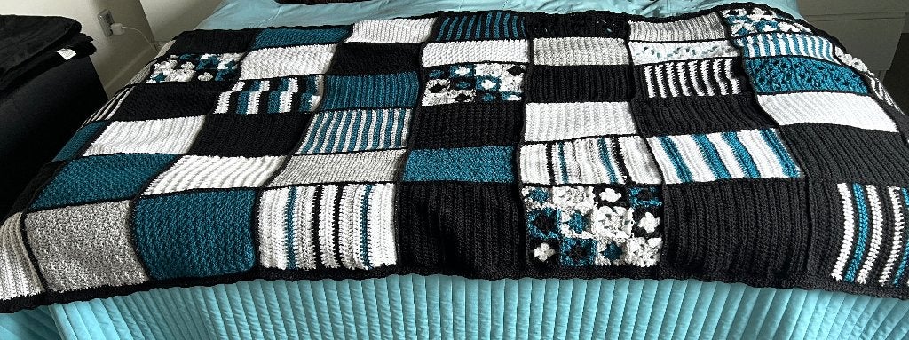 Mooie lappendeken 107 x 210 cm NIEUW, Overige kleuren, Woondeken, 210 cm, Handgemaakt