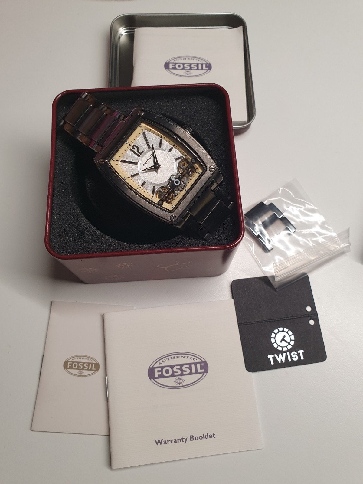 Fossil Twist Arkitekt ME 1005 semi-automatisch horloge, Ophalen of Verzenden, Zo goed als nieuw, Jongen of Meisje