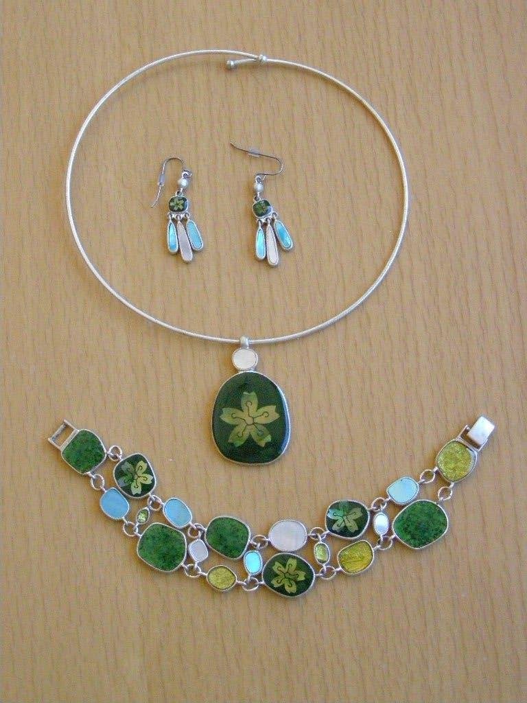 Liz Claiborne Vintage Sieradenset: Spang, Armband & Oorbel, Sieraden, Tassen en Uiterlijk, Ophalen of Verzenden, Gebruikt, Zilver