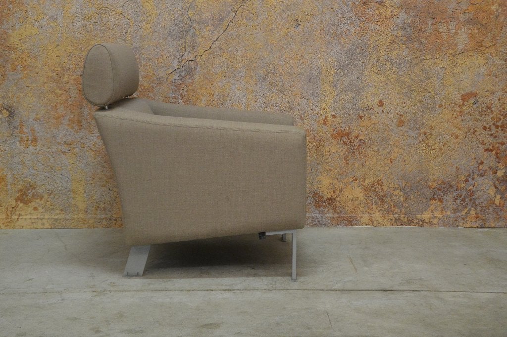 ZGANieuw fraaie stoffen Leolux Patachou design fauteuil, Leolux, Leolux, 75 tot 100 cm, Ophalen of Verzenden