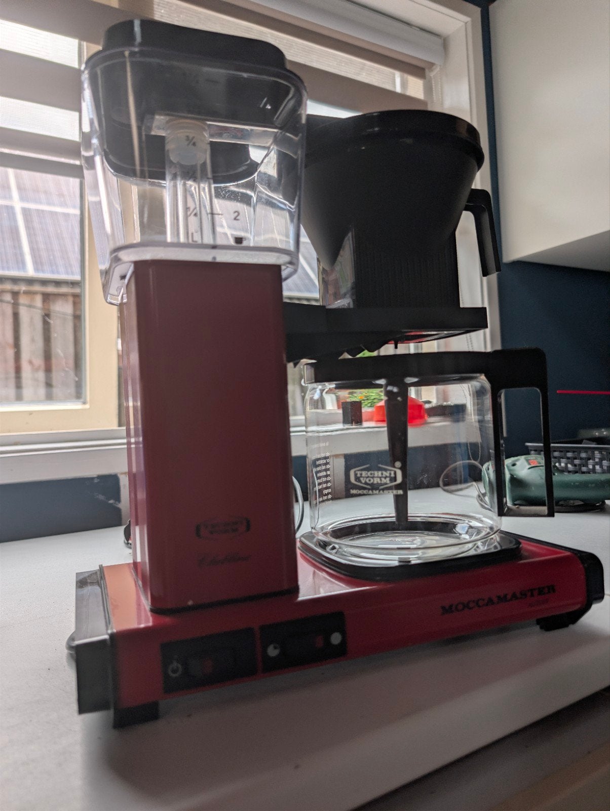 Moccamaster Clubline KBF Select Rood - ZGAN, 10 kopjes of meer, Koffiemachine, Gemalen koffie, Ophalen of Verzenden