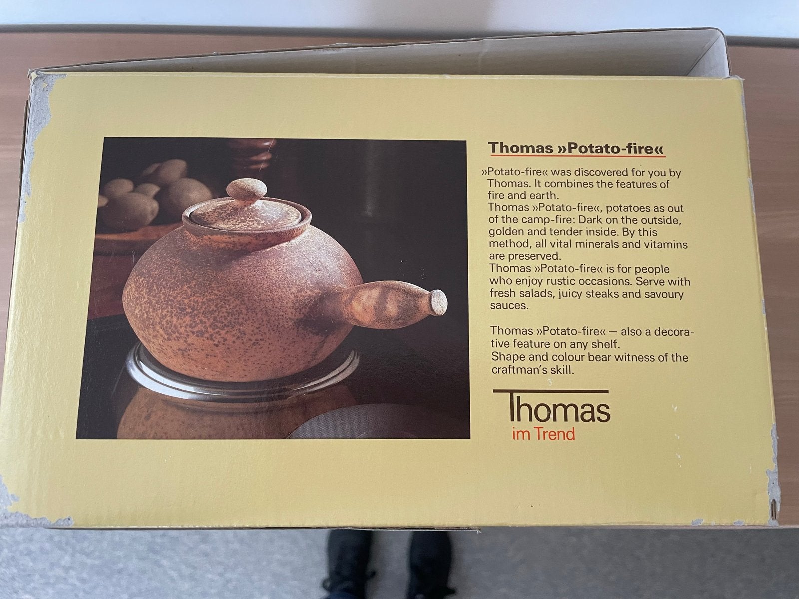 Thomas "Potato-fire" Aardappelpot - Nieuw in doos, Huis en Inrichting, Overige typen, Nieuw, Steen/keramiek, Overige merken