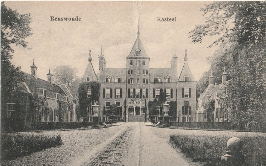 Ansichtkaart Renswoude   kasteel 1925, Ophalen of Verzenden, 1920 tot 1940, Gelopen, Gelderland