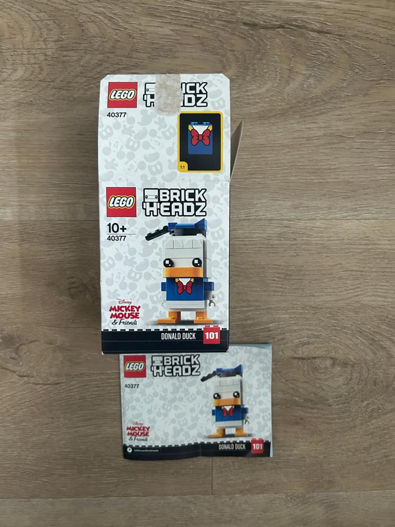 Lego BrickHeadz Donald Duck 40377 - Gebruikt, doos beschadig, Gebruikt, Lego, Ophalen of Verzenden, Compleet