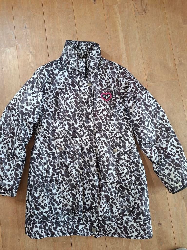 ABC Girl Panterprint Jas Maat 143/164, Kleding | Dames, Jassen | Winter, Zwart, Maat 42/44 (L), Ophalen of Verzenden, Zo goed als nieuw