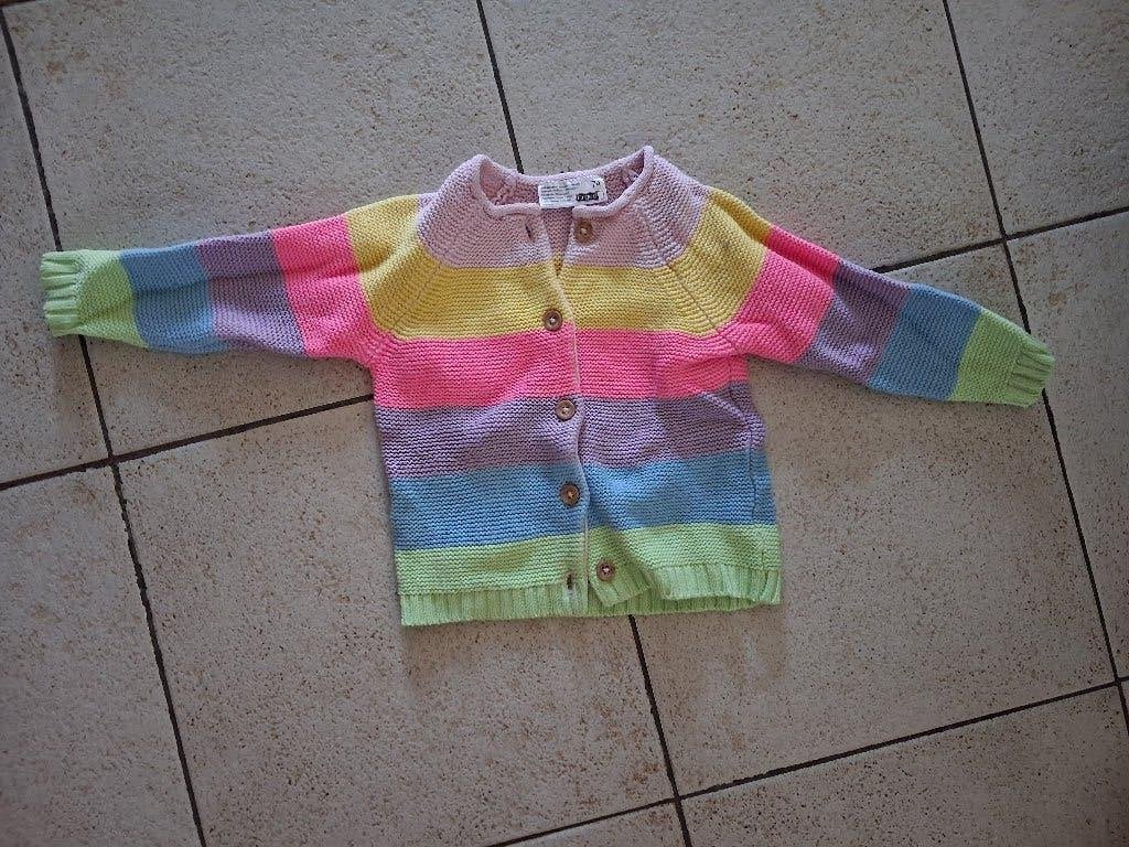 regenboog vest maat 74, Kinderen en Baby's, Babykleding | Maat 74, Ophalen, Zo goed als nieuw, Ergee, Truitje of Vestje