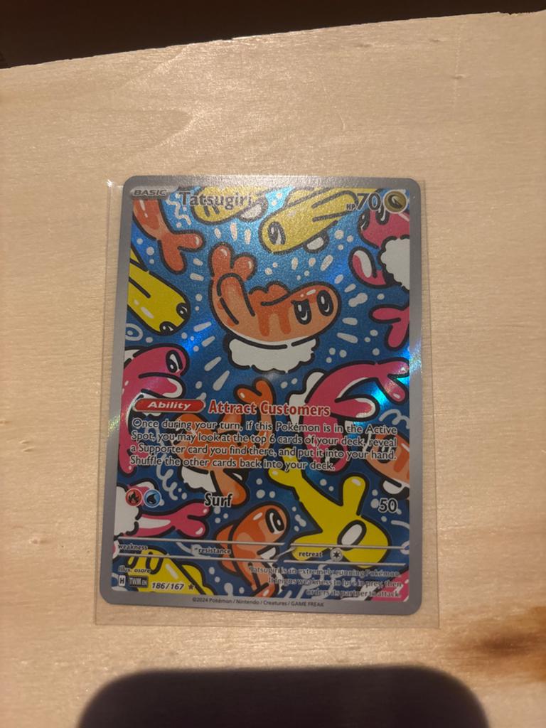 Tatsugiri 186/167 Pokémon kaart - Nieuwstaat, Ophalen of Verzenden, Nieuw, Losse kaart, Foil