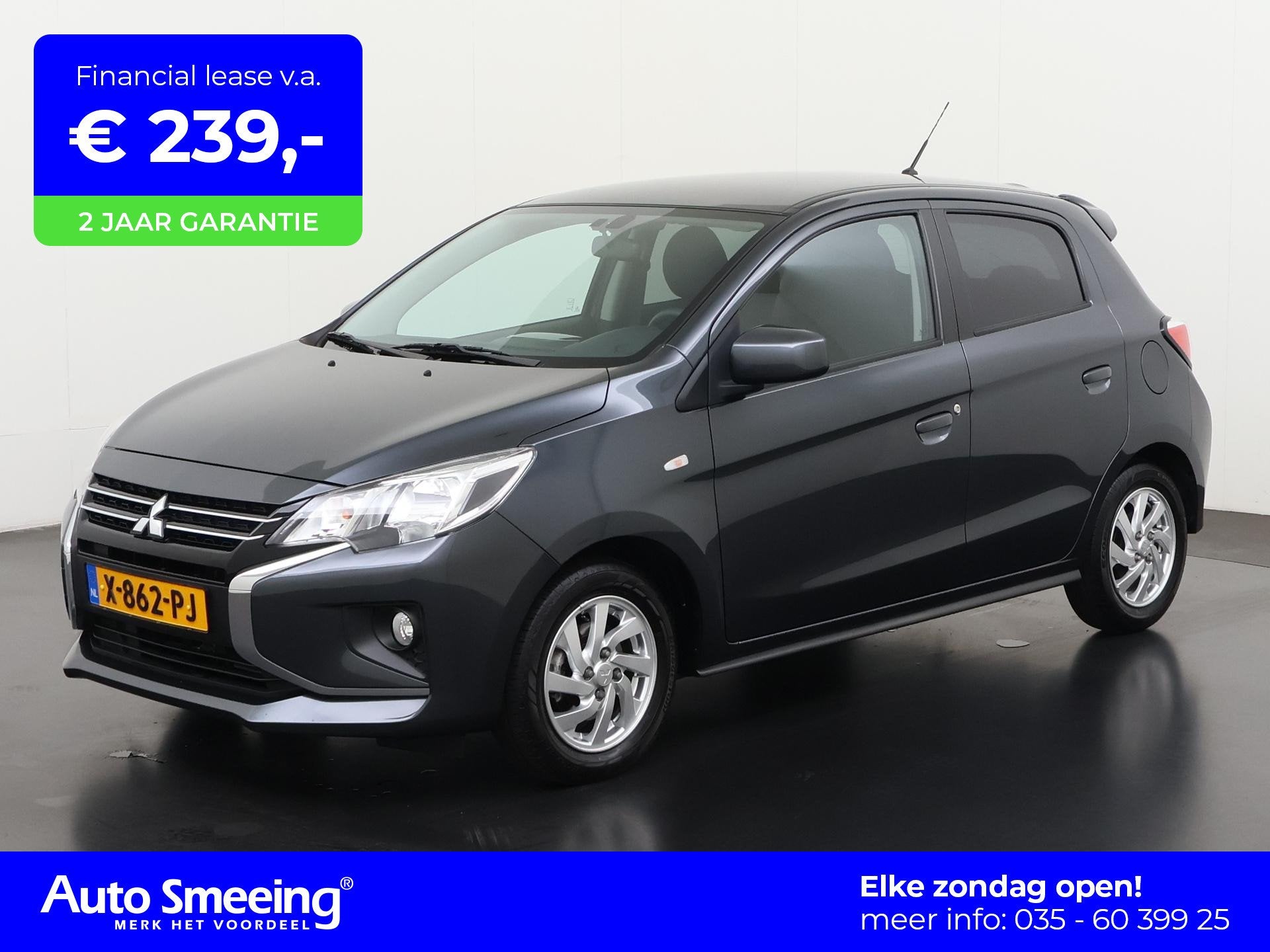 Mitsubishi Space Star 1.2 Dynamic Automaat | Camera | Apple/, Auto's, 12 maanden, Stof, Gebruikt, Start-stop-systeem