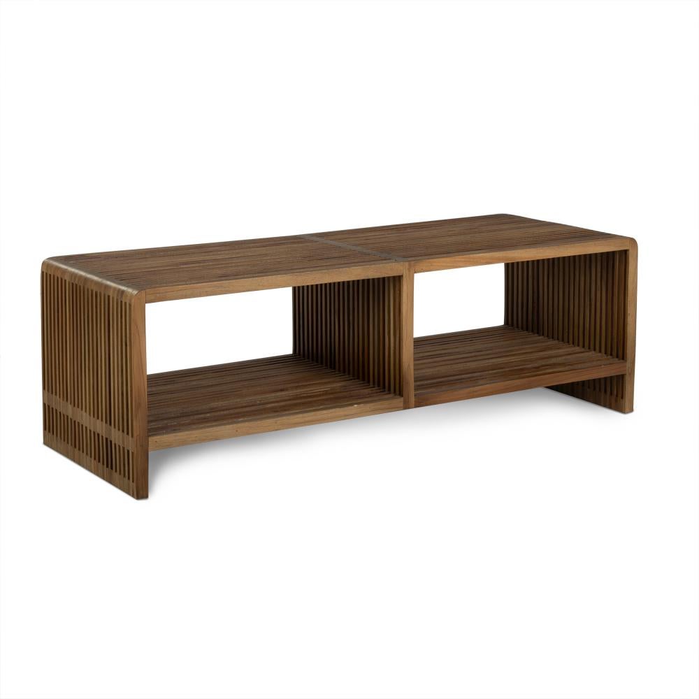 Veelzijdige tafel 120 cm in gerecycled teakhout, Ophalen, Minder dan 50 cm, 100 tot 150 cm, .