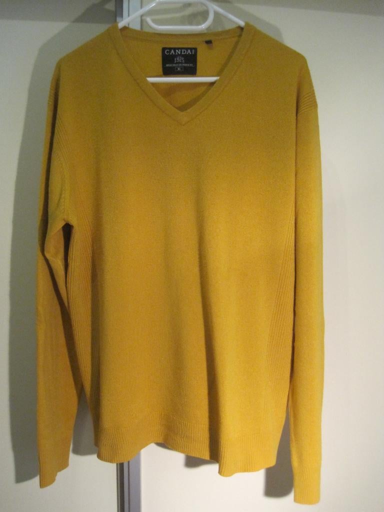 081 - herentrui van Canda / C&A maat XL okergeel, Kleding | Heren, Truien en Vesten, Verzenden, Geel, Maat 56/58 (XL), Zo goed als nieuw