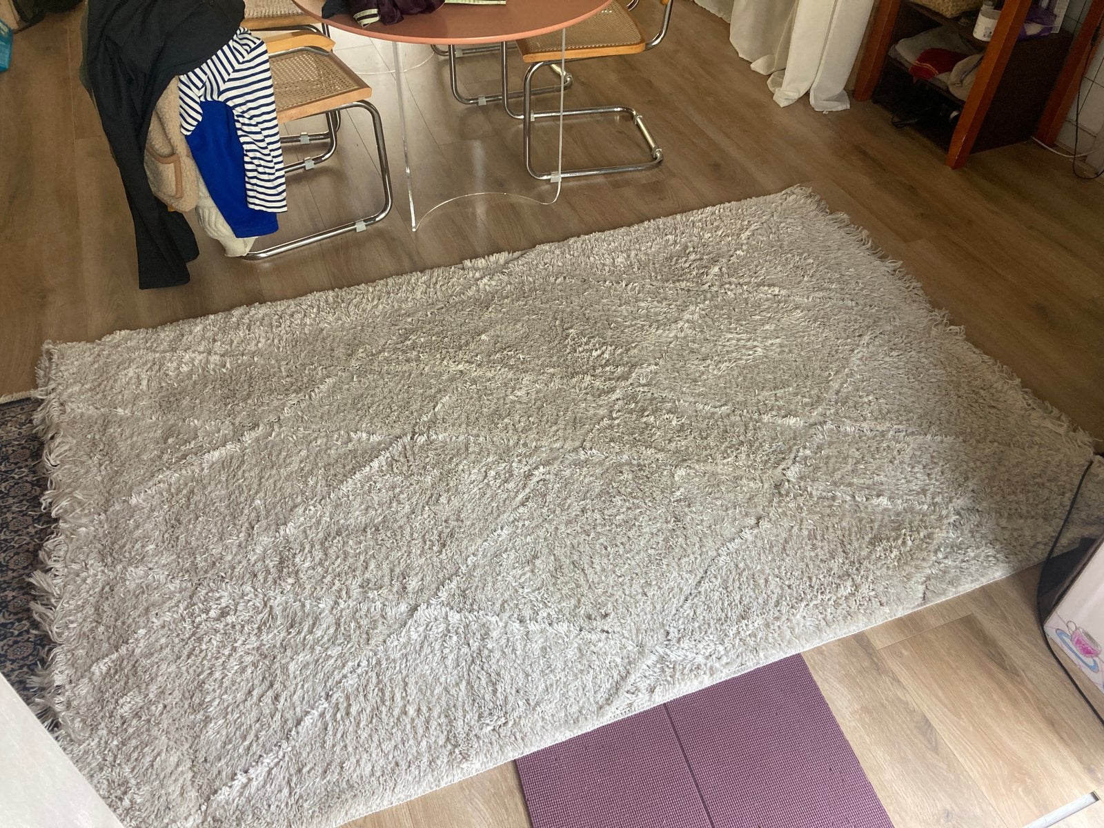 Wit/Grijsbeige vloerkleed