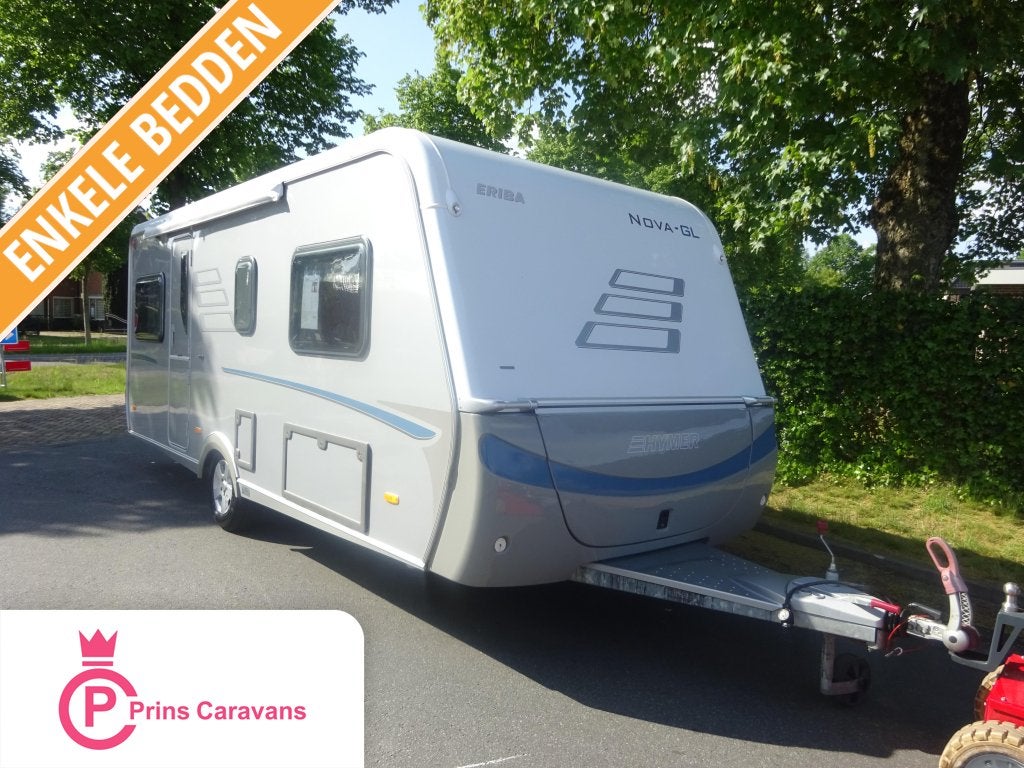 Eriba Nova 530 Enkele Bedden #GRATIS MOVER#, Caravans en Kamperen, Caravans, Bedrijf, 1000 - 1250 kg, Rondzit, Eriba, 2 aparte bedden