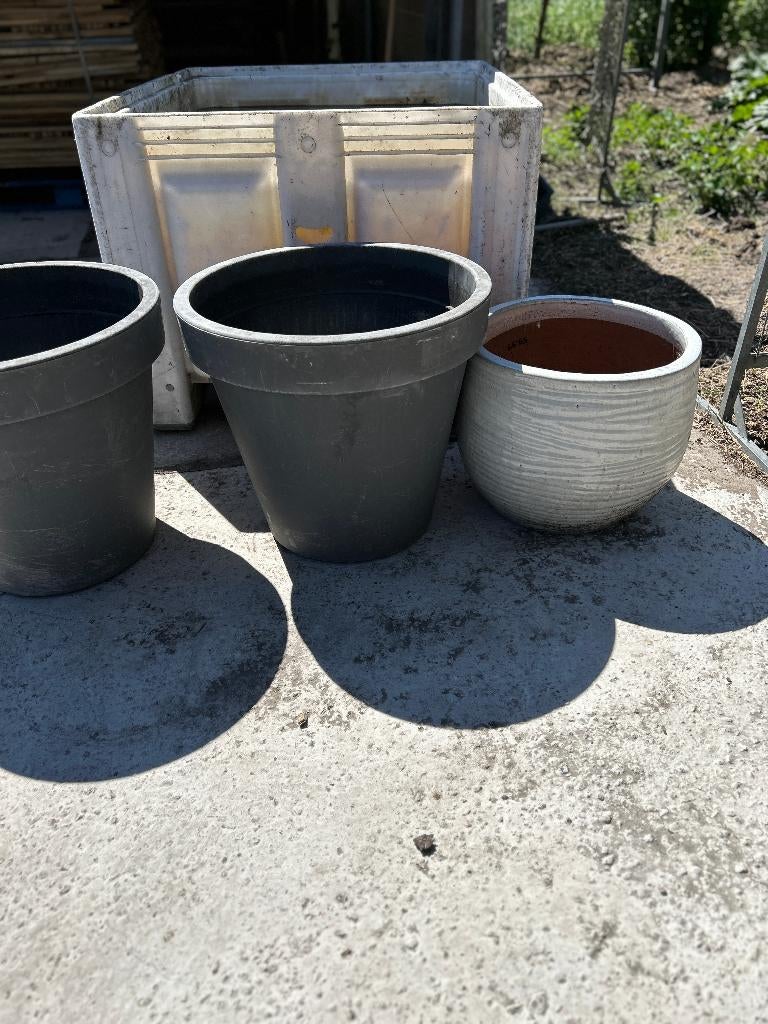 Bloempotten 3 stuk, Ophalen, Overige materialen, Rond, Nieuw