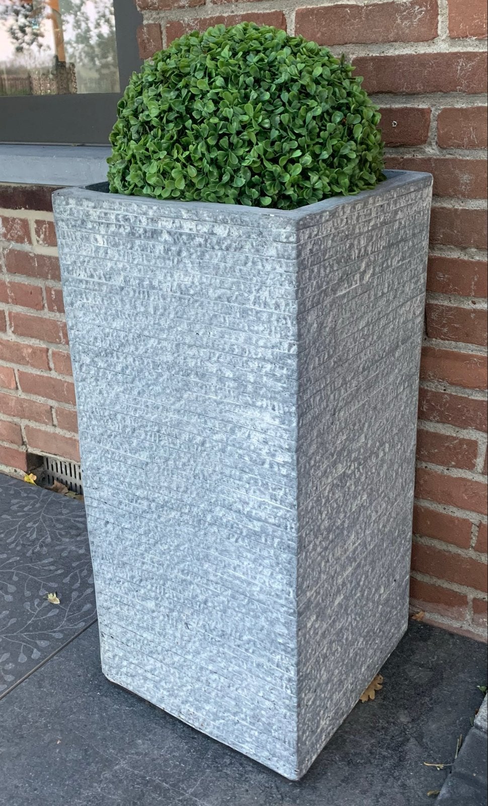 Stijlvolle Bloempot - Betonlook, 25 tot 40 cm, Vierkant, Binnen, Ophalen of Verzenden