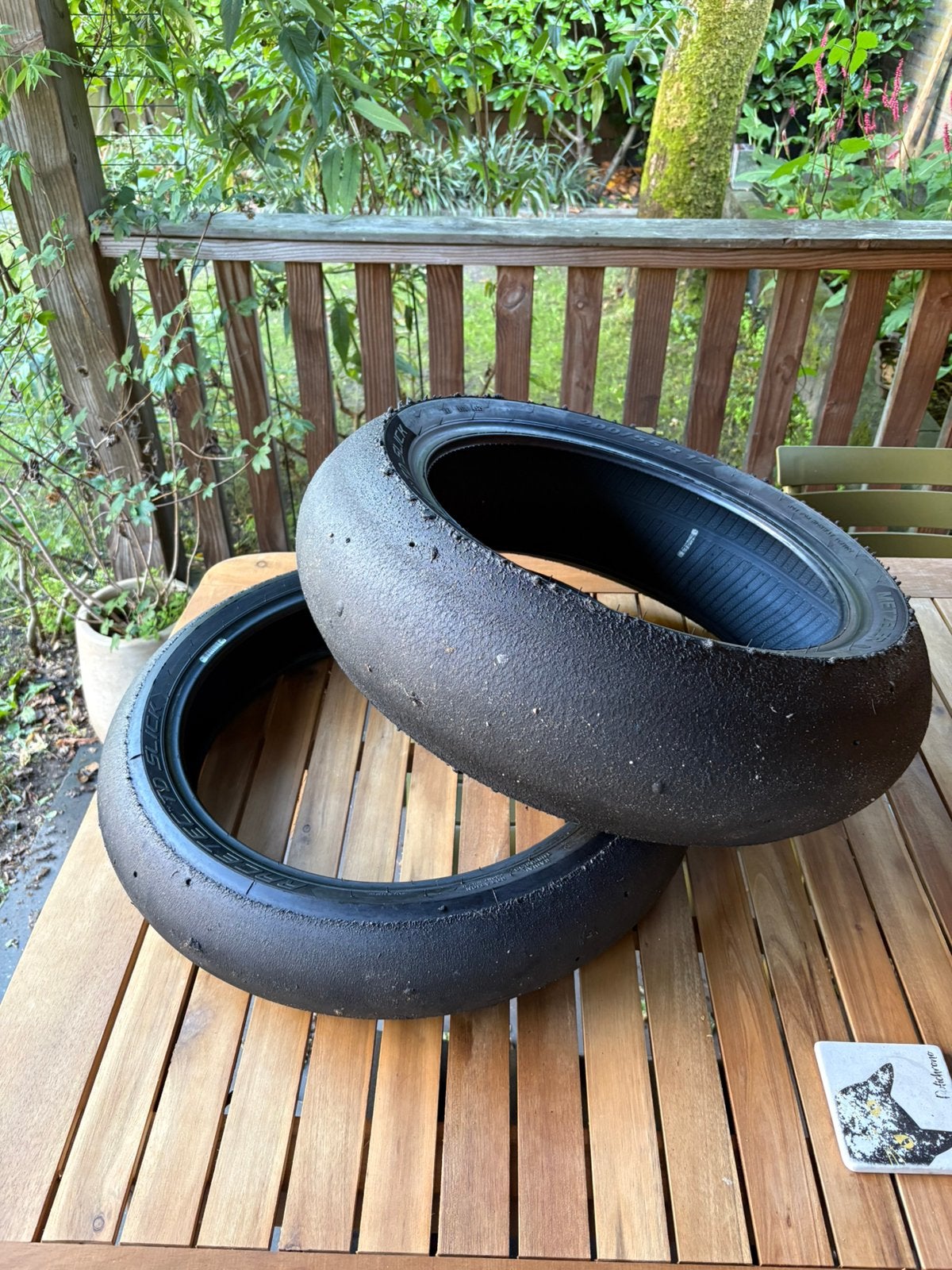 Metzler Racetec TD slick 200/55 17 en 120/70 17, Ophalen of Verzenden