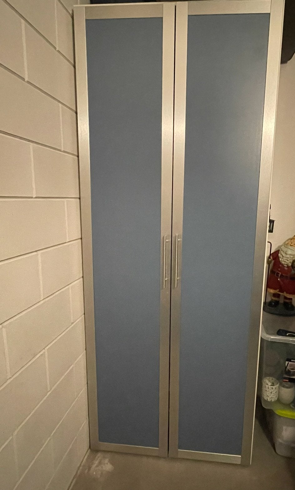 Kledingkast (donkerblauw), Huis en Inrichting, Ophalen, 200 cm of meer, 50 tot 100 cm, Zo goed als nieuw