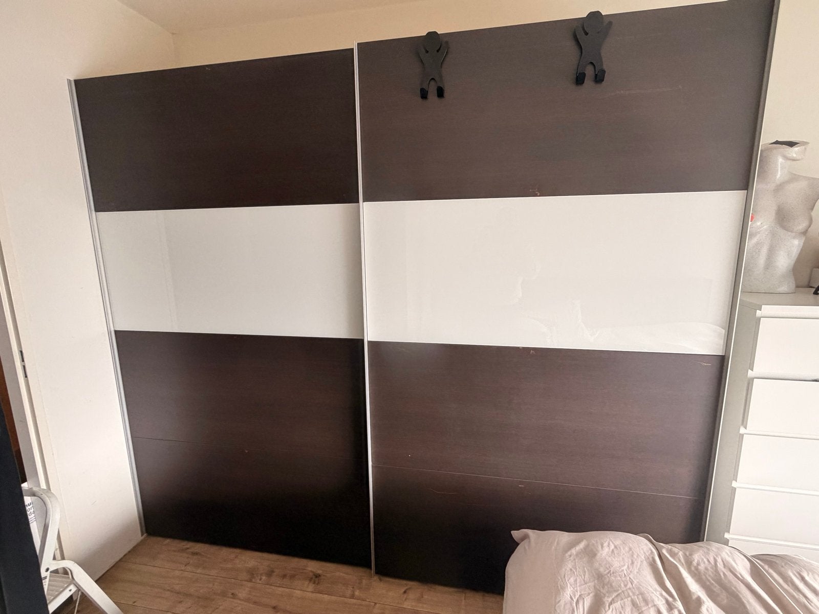 IKEA PAX kledingkast met schuifdeuren, Ophalen, Met plank(en), Gebruikt, 200 cm of meer