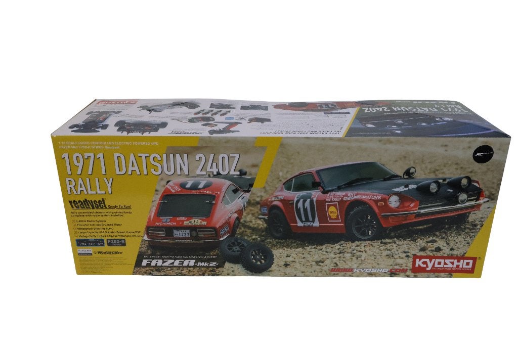Kyosho Fazer FZ02-R Rally Datsun 240Z 1/10, Hobby en Vrije tijd, Modelbouw | Radiografisch | Auto's, Elektro, Verzenden, Nieuw
