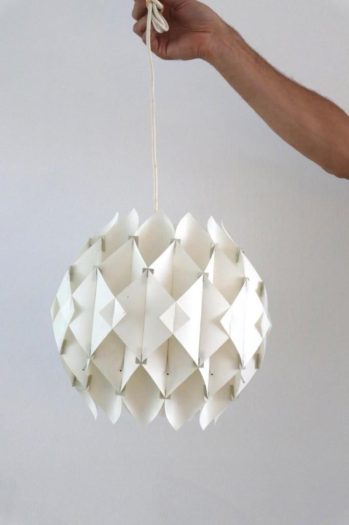 Vintage Lars Schiøler Butterfly lamp / poulsen deens design, Huis en Inrichting, Lampen | Hanglampen, Zo goed als nieuw, Kunststof