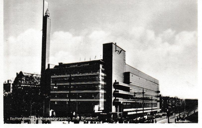 ROTTERDAM - van HAGENDORPPLEIN met BIJENKORF, Ophalen of Verzenden, 1940 tot 1960, Ongelopen, Noord-Brabant