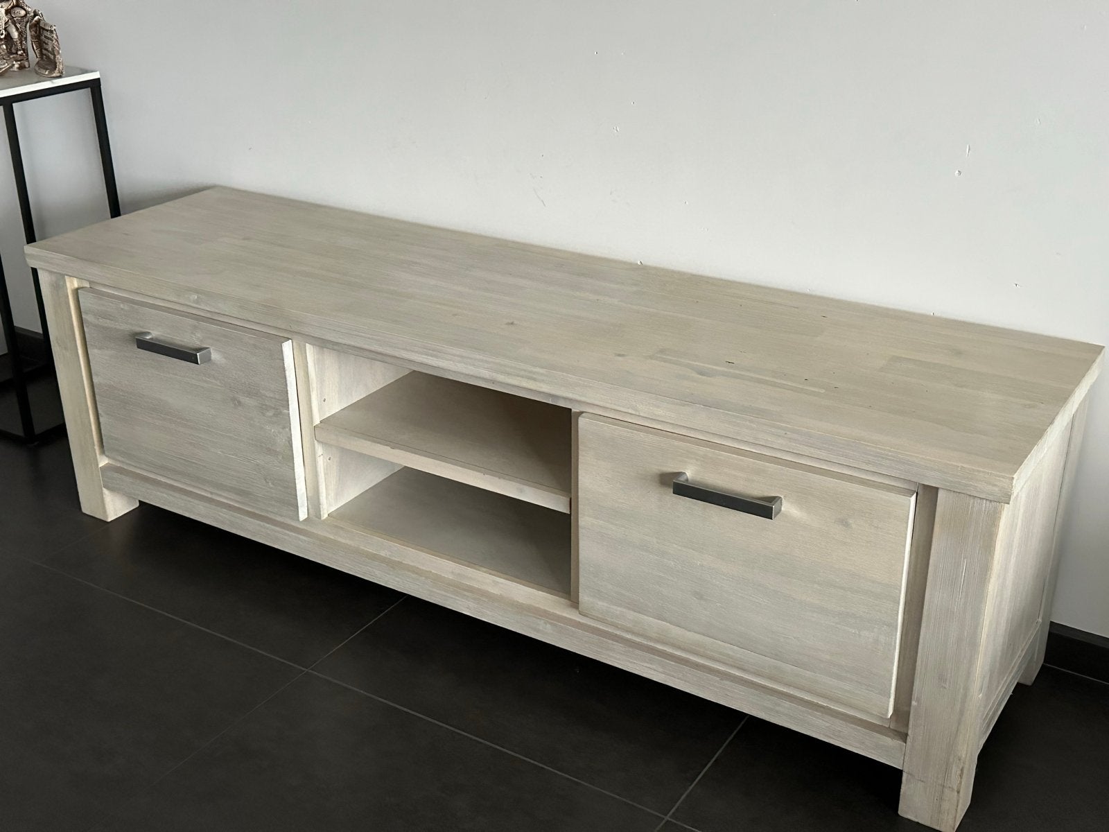 TV-meubel oud-grijs, Gebruikt, 100 tot 150 cm, Ophalen of Verzenden, Minder dan 100 cm
