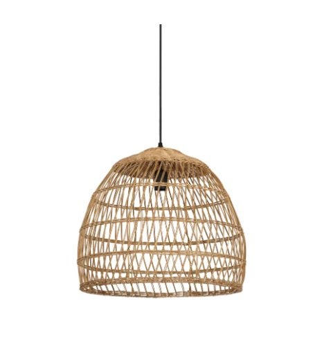 Hanglamp rotan - Karwei Lavani Ø46 cm, Huis en Inrichting, Ophalen, Natuurlijk materiaal, E27 (groot), Zo goed als nieuw