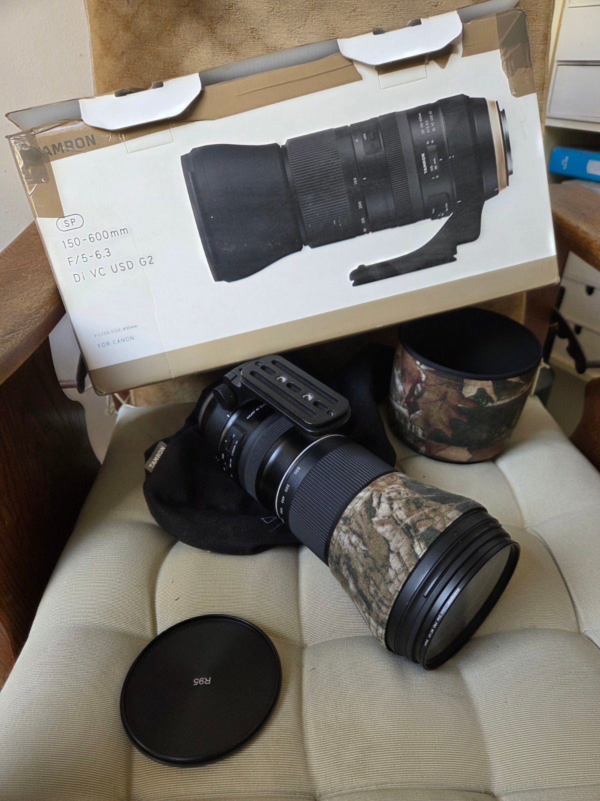 Tamron 150-600mm f/5-6.3 Di VC USD G2 voor Canon, Audio, Tv en Foto, Statiefgondel, Zo goed als nieuw, Tamron, Canon EF