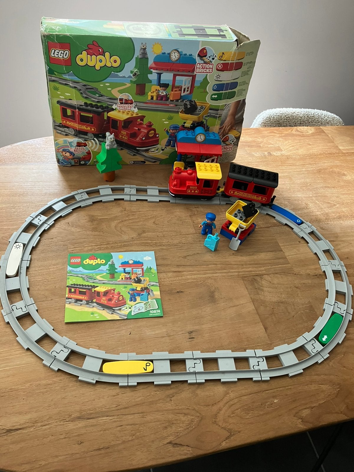 LEGO Duplo Stoomtrein 10874 - Compleet met originele doos, Overige thema's, Ophalen of Verzenden, Zo goed als nieuw, Compleet