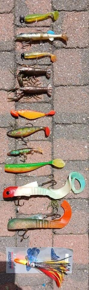 Verschillende shads voor snoek(baars) of meerval!, Ophalen of Verzenden, Zo goed als nieuw, Overige typen