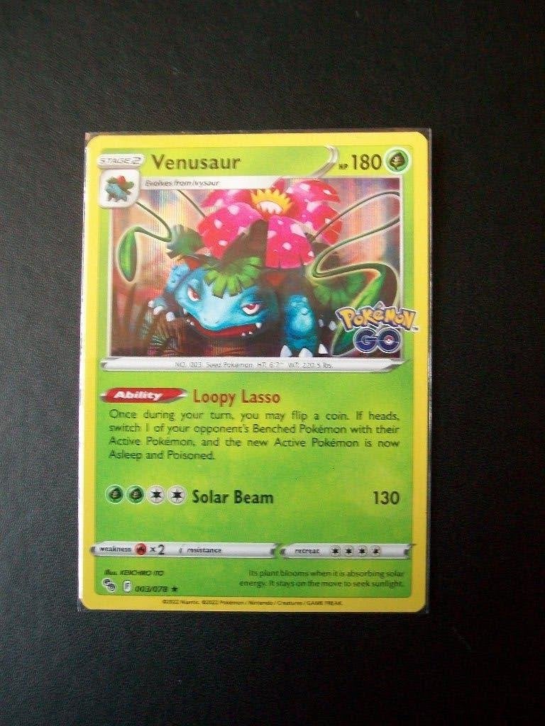 3664: Nieuwe Pokemon GO Kaart Holo Rare VENUSAUR   (003/078), Verzenden, Nieuw, Losse kaart, Foil