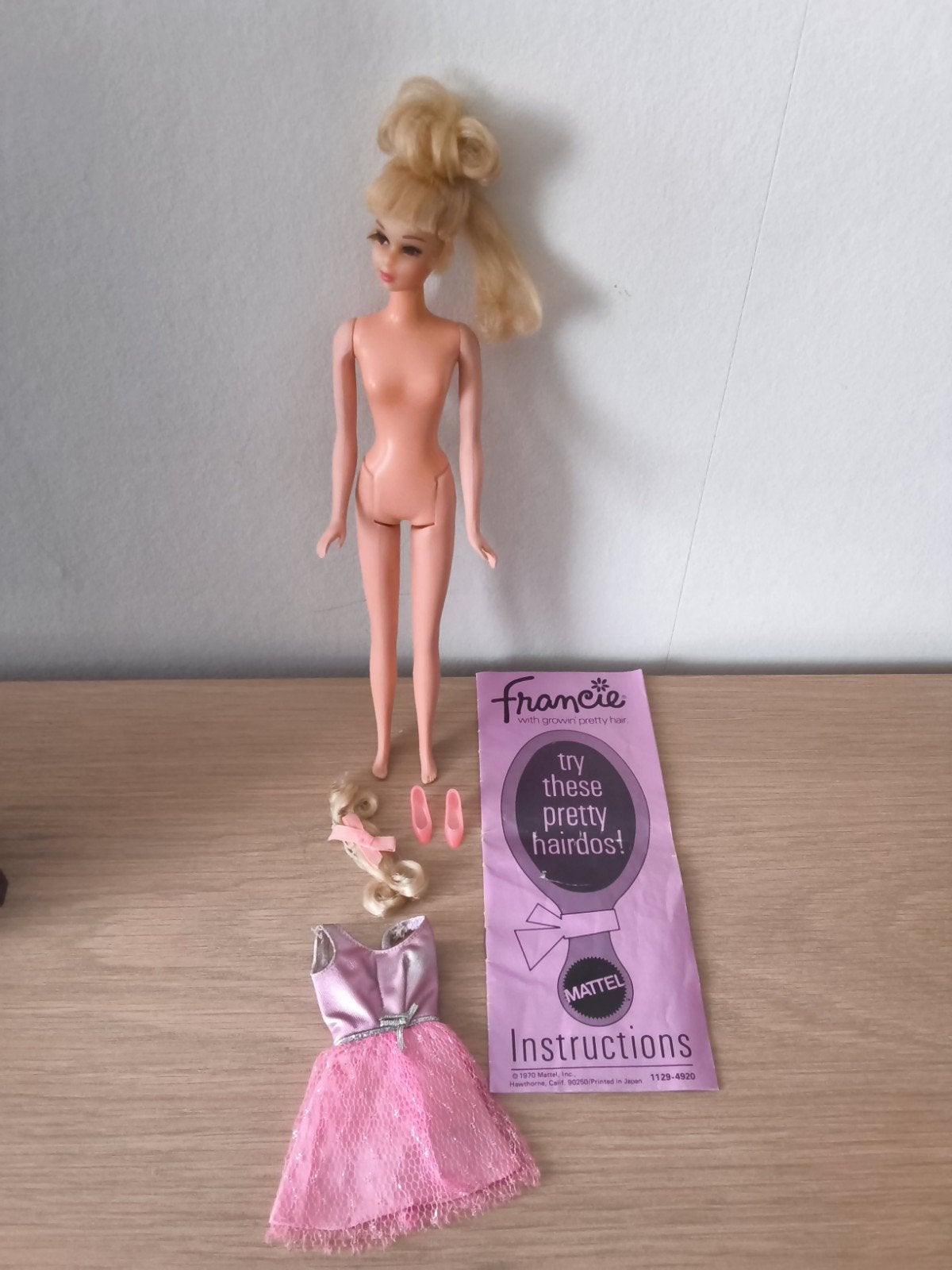 Barbie vintage Francie whit growing pretty hair 1074, Ophalen of Verzenden, Gebruikt, Pop