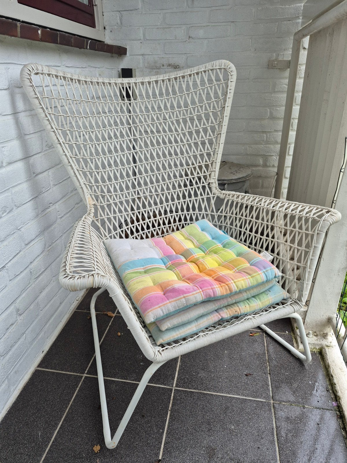 Ikea Högsten stoel (fauteuil) wit, hoge rugleuning, Ophalen, Gebruikt