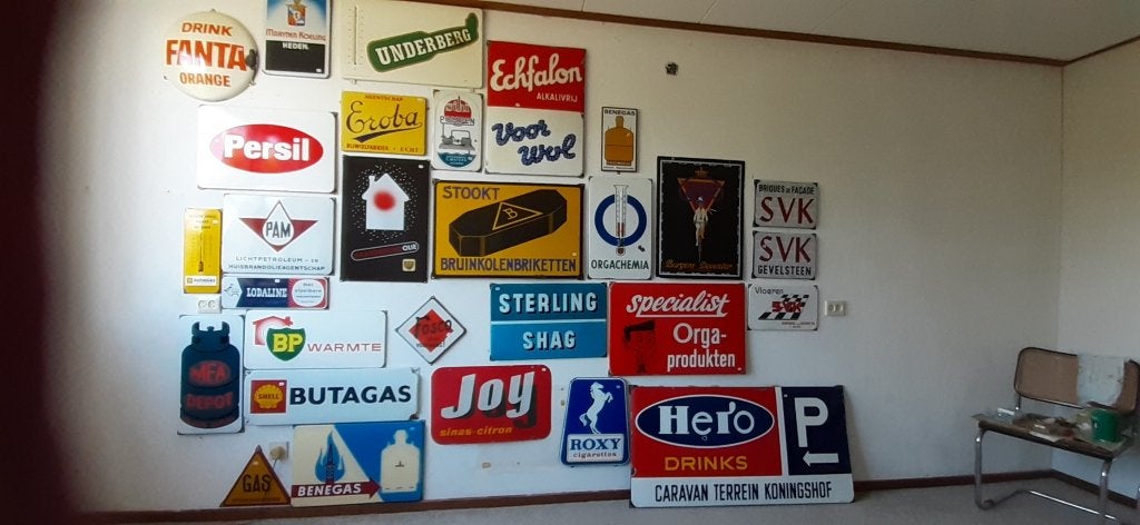 (oude) EMAILLE RECLAMEBORDEN, Ophalen of Verzenden, Gebruikt, Reclamebord