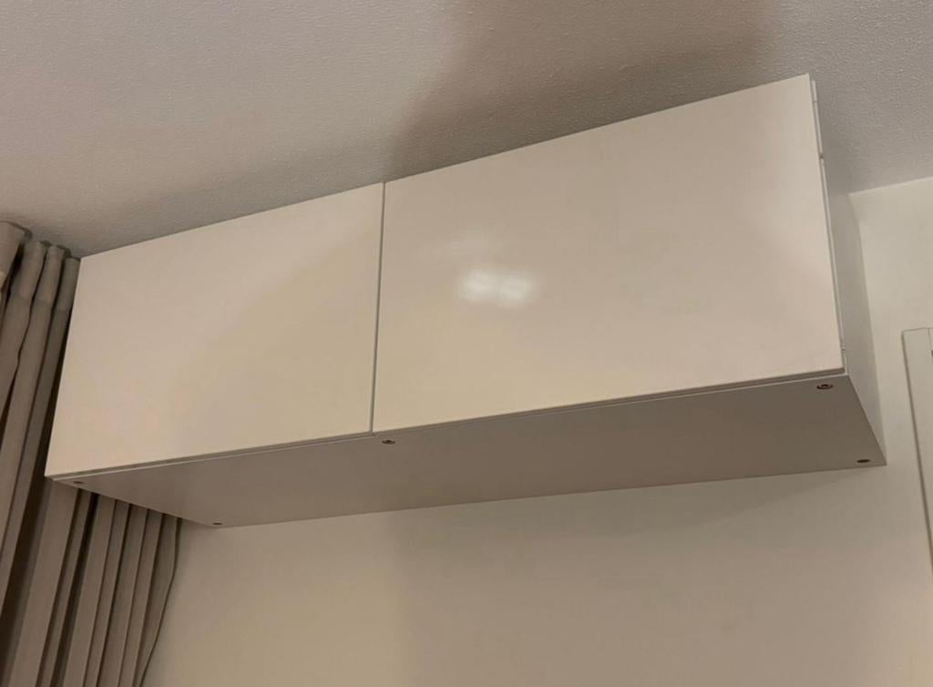 Moderne IKEA zwevende tv kast / wandkast hoogglans wit, Ophalen