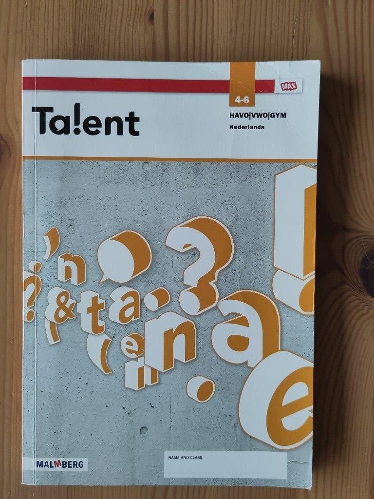 Talent, Ophalen of Verzenden, Zo goed als nieuw, VWO, Nederlands