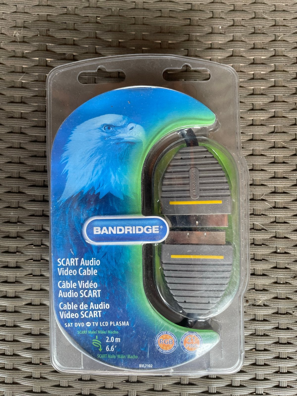 Bandridge SCART Audio Video Kabel 2.0m, Ophalen of Verzenden, Nieuw, 2 tot 5 meter, Scartkabel
